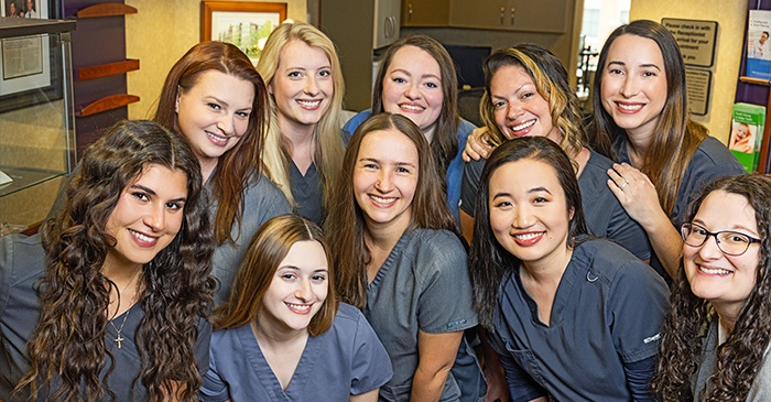 Smiling dental team members at Blue Back Dental