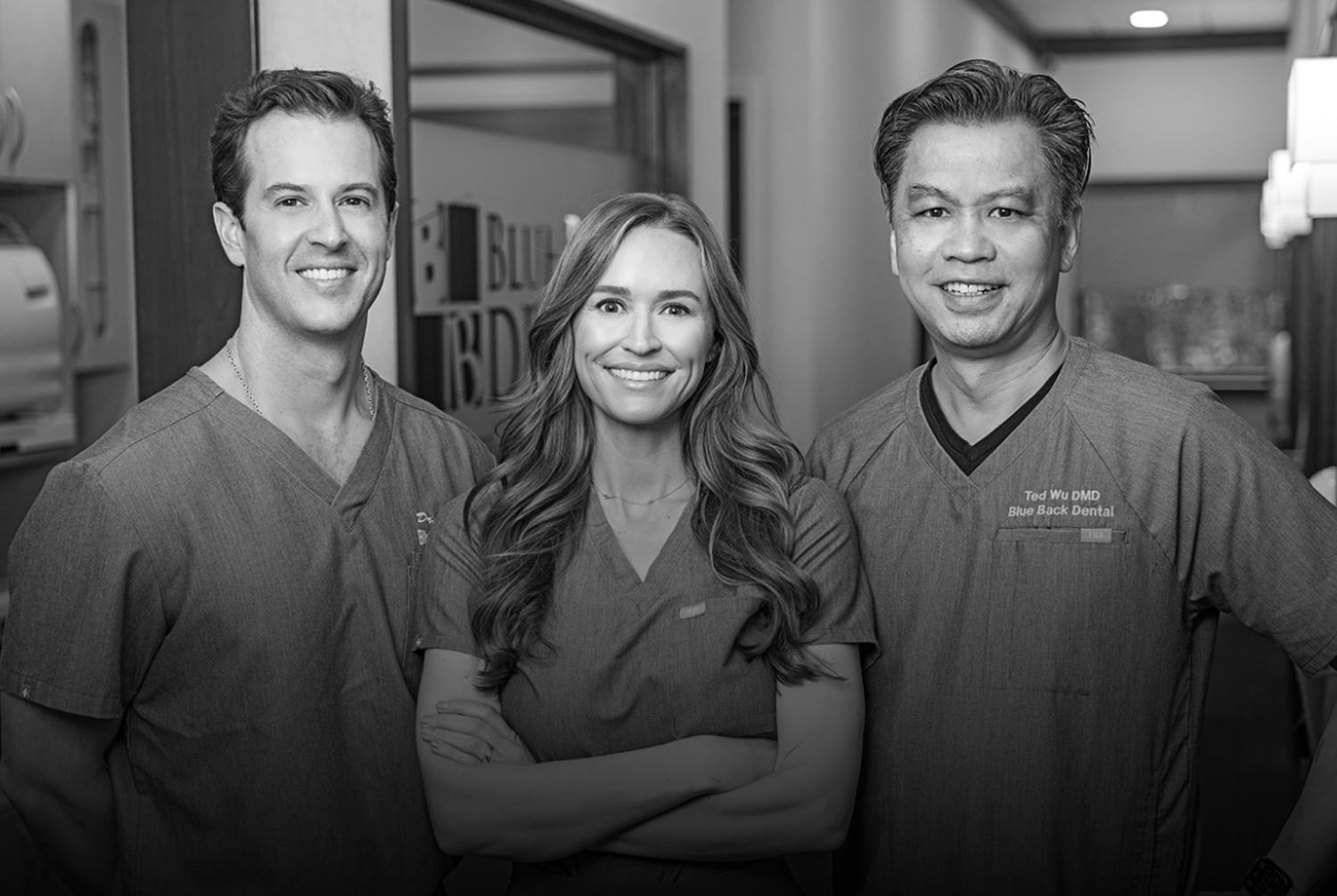 Three smiling dentists in West Hartford and Avon