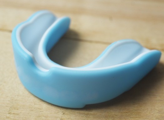 Light blue athletic mouthguard